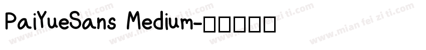 PaiYueSans Medium字体转换